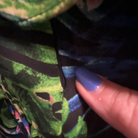 Walter Baker Tasha Tropical Maxi Dress Green And Black Size Medium - Picture 9 of 9